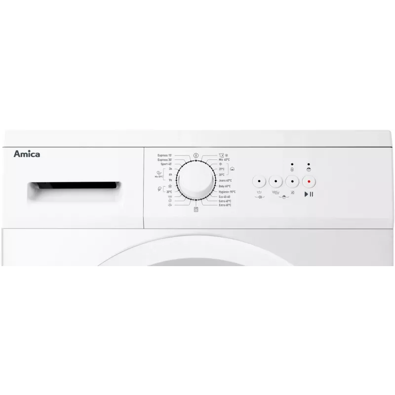 Amica WA0S610DO práčka s predným plnením, 6 kg, 1000 ot./min., biela