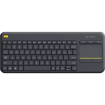 Logitech K400 Plus TV – Mini – bezdrôtová – RF Wireless – QWERTY – čierna