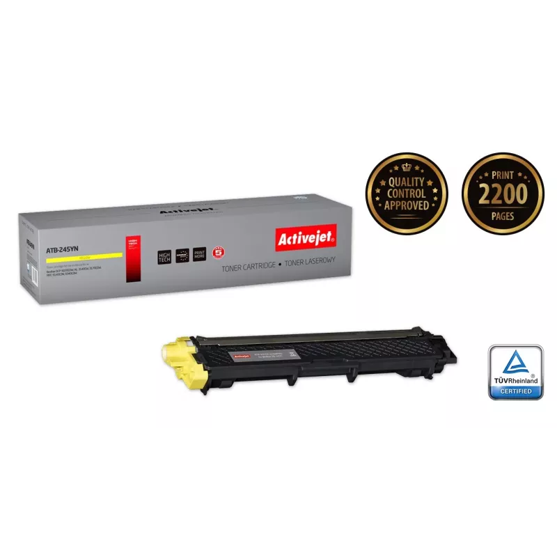 Activejet ATB-245YN toner (náhrada za Brother TN-245Y; Supreme; 2200 strán; žltý)