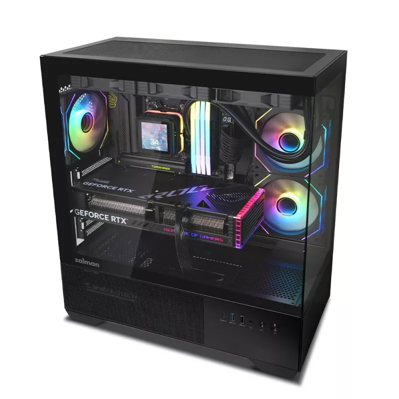 PC skriňa CHRONIX V2 Mid Tower ARGB ventilátory x3 čierna