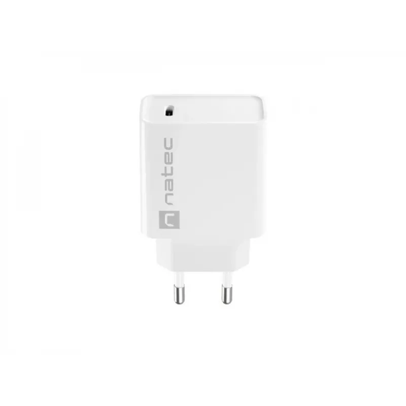 Interiérová USB-C rýchlonabíjačka NATEC RIBERA 12V 20W Quick Charge 3.0 biela