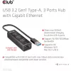 USB hub CLUB3D USB 3.2 Gen1 Type-A s 3 portami a Gigabit Ethernet