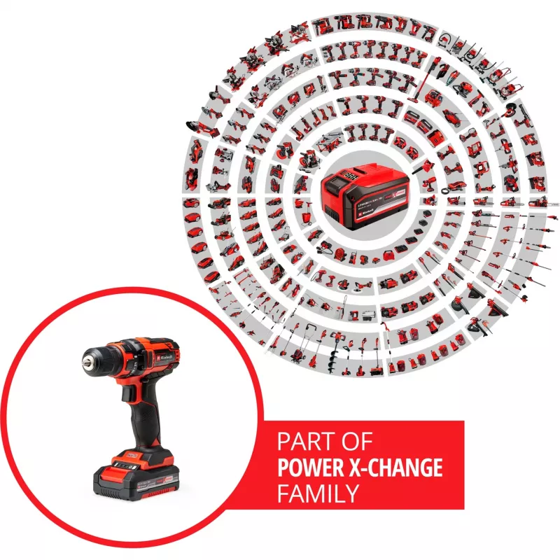 Akumulátorový skrutkovač Einhell 4513914, 18V lithium-ion, 185x63x188 mm