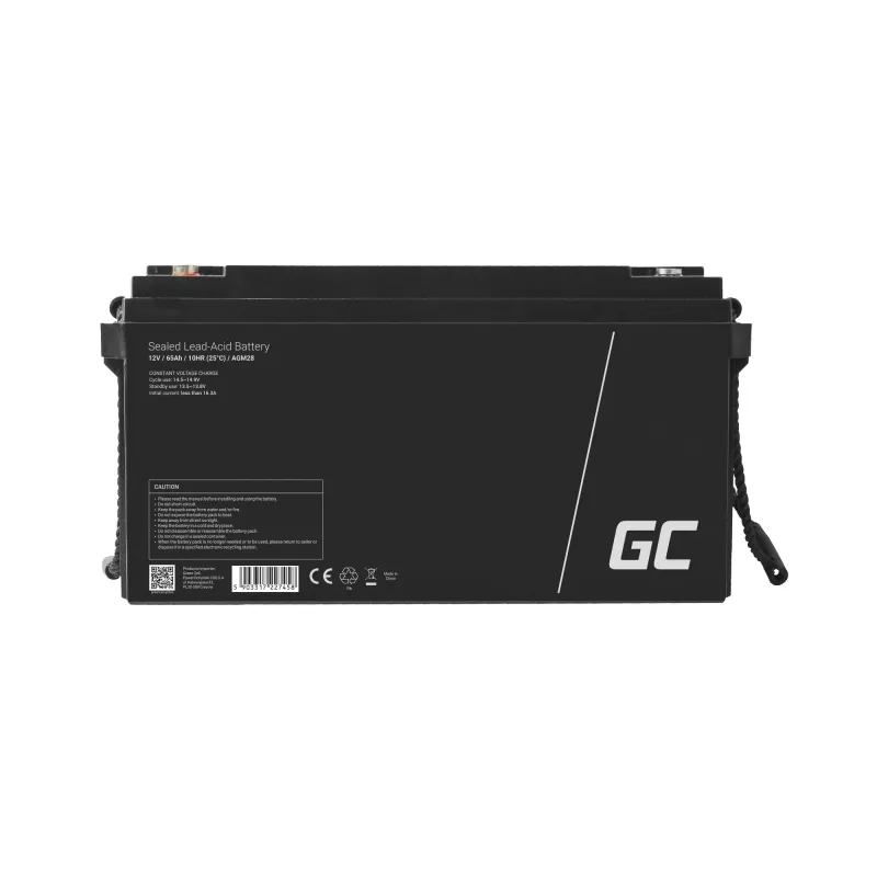 Batéria Green Cell AGM28 priemyselná nabíjateľná olovená (VRLA) 12 V 65000 mAh, 1 kus, 20 kg