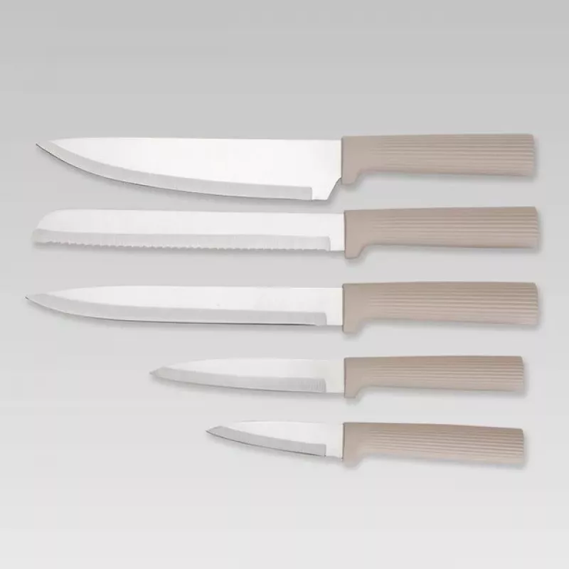 Maestro MR-1412-BEIGE sada nožov s blokom + sada krájacích dosiek béžová