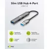 Goobay Slim 4-portový USB hub, USB-A na USB-C™/USB-A, USB 3.2 (74458)