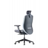 Up Up Athene ergonomická kancelárska stolička čierna, sivá + modrá látka