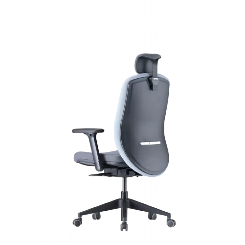 Up Up Athene ergonomická kancelárska stolička čierna, sivá + modrá látka