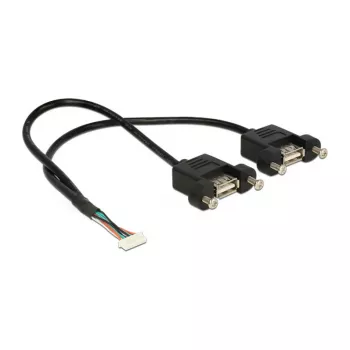 USB kábel DeLOCK 84839 USB 2.0 0,25 m 2 x USB A čierny