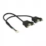 USB kábel DeLOCK 84839 USB 2.0 0,25 m 2 x USB A čierny