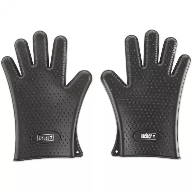 Weber 7017 silikónové grilovacie rukavice čierne