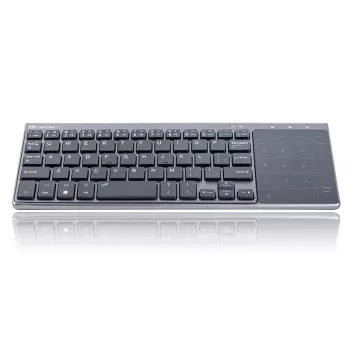 Tracer EXpert RF je ergonomická full-size bezdrôtová klávesnica s QWERTY rozložením, membránovými spínačmi a štíhlym čierno-sivým dizajnom. Navrhnutá pre použitie doma a v kancelárii, kombinuje integrovaný touchpad a multimediálne tlačidlá s 2,4-GHz bezdrôtovým pripojením, aby poskytla kompaktné vstupné riešenie pre televízory, konzoly, notebooky a klasické PC.