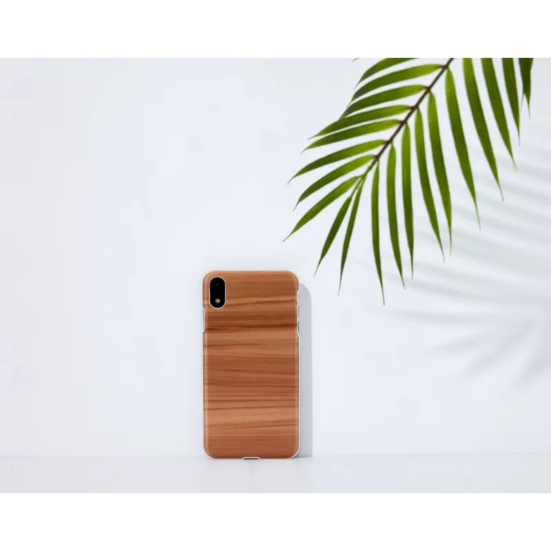 Puzdro na smartfón MAN & WOOD pre iPhone XR, cappuccino white