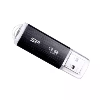 USB kľúč Silicon Power 128 GB USB Type-A 3.2 Gen 1 Blaze B02, plastové viečko, krúžok na kľúče, čierna