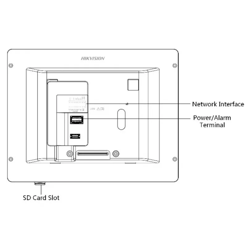 Videovrátnik Hikvision DS-KH6320-TE1, 7-palcový kapacitný dotykový displej, PoE, 1024×600, MicroSD do 32 GB, Ethernet, Linux