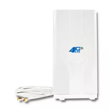 Všesmerová anténa QOLTEC 57013, 0,6–2,7 GHz, 30 dBi, vertikálna polarizácia, 50 Ω, biele ABS puzdro