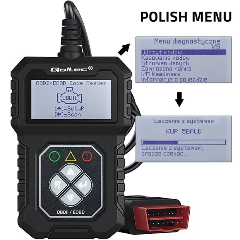 OBDII diagnostický tester QOLTEC ProLine (model 50684)