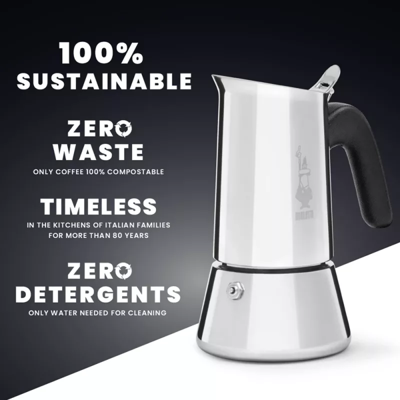 Moka kanvica BIALETTI Venus Box 0,1 L nerez, 2 šálky, polypropylénová rukoväť