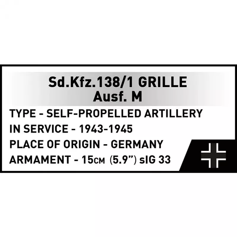Stavebnica Konštrukčná Cobi SD.KFZ.138/1 Grille, 720 dielov, výstavný model