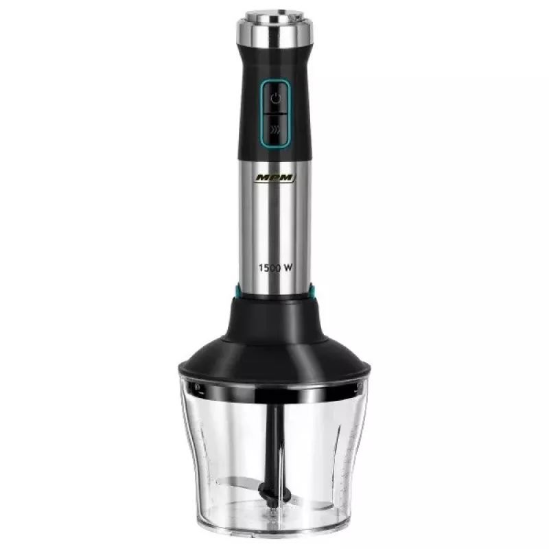 Tyčový mixér MPM MBL-42M — 1500 W, nerezové telo, variabilná rýchlosť, turbo, príslušenstvo