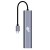 Adaptér HUB USB C 6in1 - HDMI, USBx3, PD, RJ-45