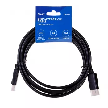 Savio CL-137 DisplayPort kábel 3 m čierna