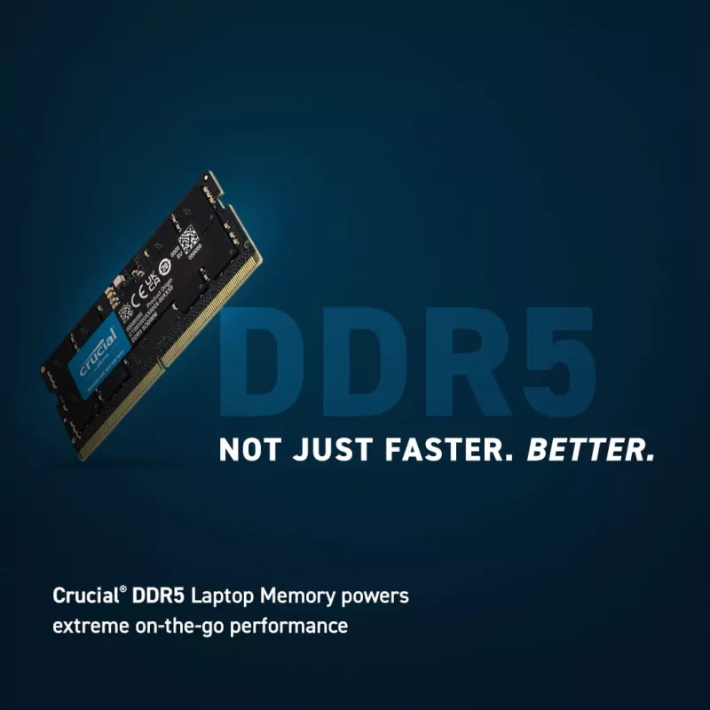 Crucial 8GB 1x8GB DDR5-5600 CL 46 SO-DIMM RAM pamäť pre notebook - 8 GB - DDR