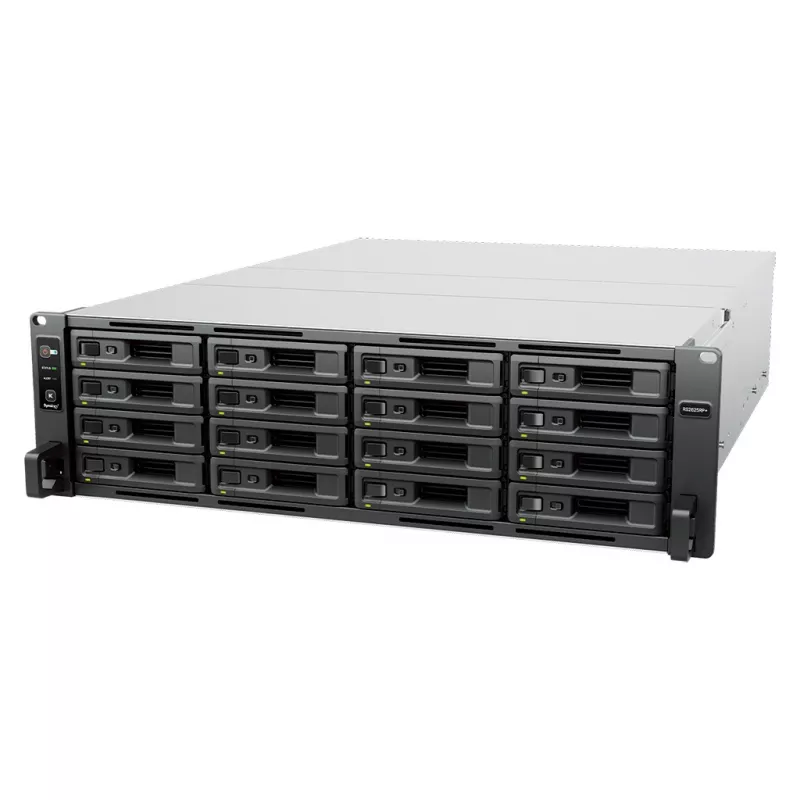 NAS rackový server Synology RS2825RP+ 16-Bay (3U) V1780B 3,35 GHz, 8 GB DDR4, podpora HDD/SSD, sivá