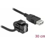 USB 2.0 A-konektor samica s káblom čierny DeLOCK 86869