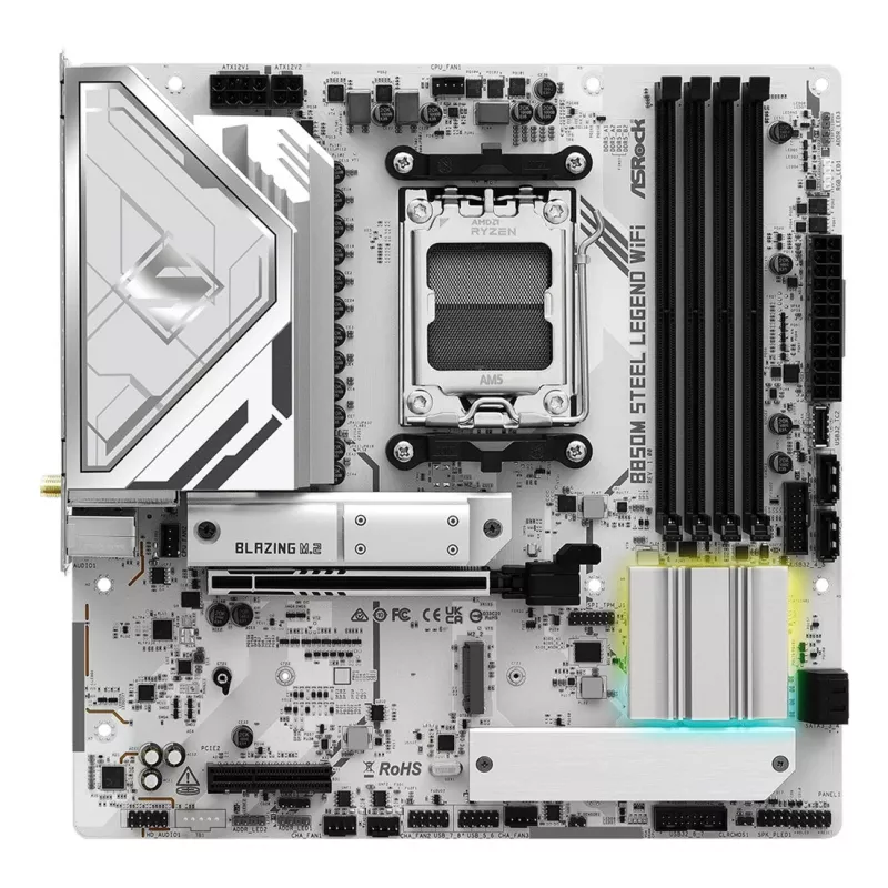 Základná doska ASRock B850M Steel Legend WiFi — AMD B850, socket AM5, microATX, DDR5, 4 DIMM, Wi-Fi 7, 2.5Gb LAN