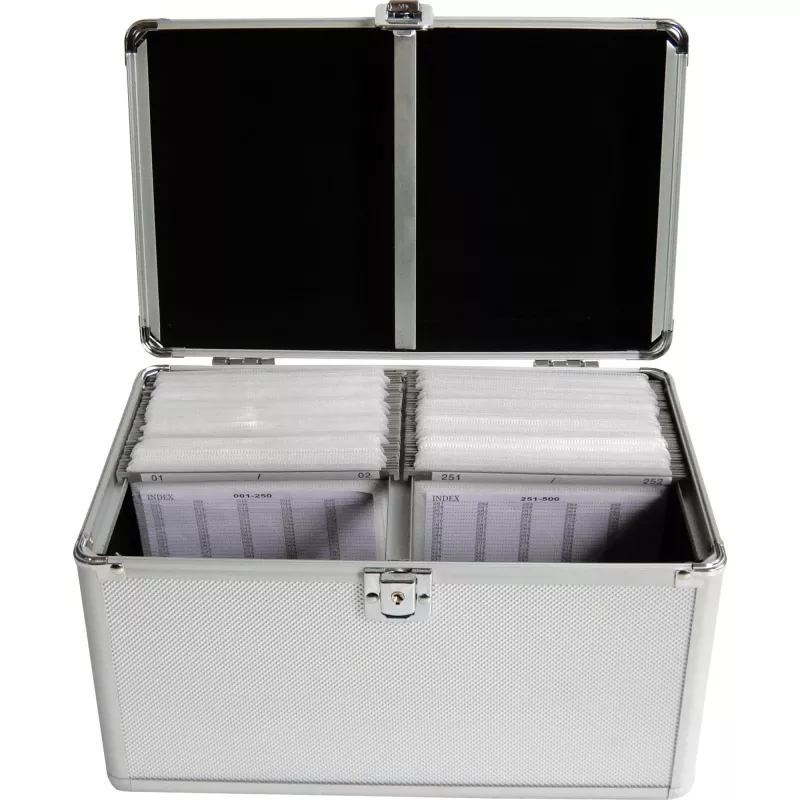 Box puzdro MediaRange BOX75 na 200 diskov strieborné