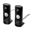 Káblový 2-pásmový PC reproduktor Audiocore AC860, 2.0 kanály, 4 W RMS, USB napájanie, 3,5 mm vstup, čierny
