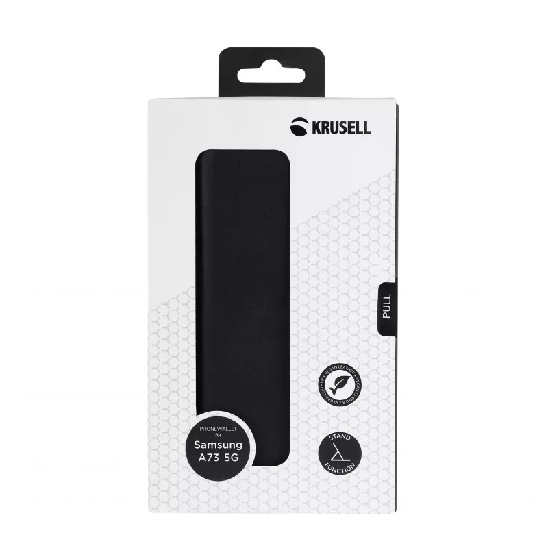 Krusell 62504 PhoneWallet puzdro pre Samsung Galaxy A73 5G, 6,7", vegánska koža, 3 priehradky na karty, čierne