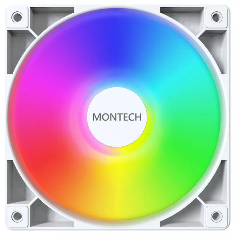 Sada ventilátorov do skrine Montech GF120 PWM ARGB 3-in-1 — 120-mm PWM ventilátor s ARGB osvetlením