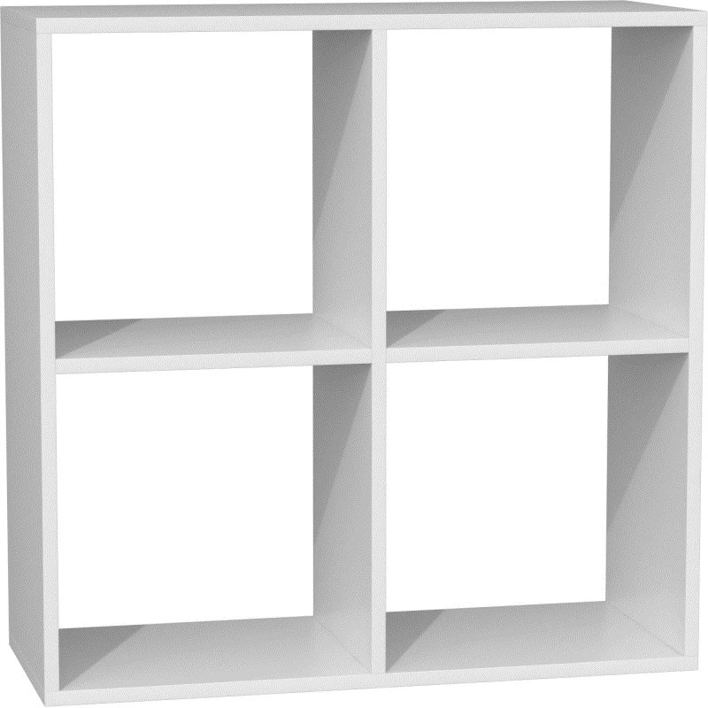 Topeshop MALAX 2X2 BIEL obývacia knižnica