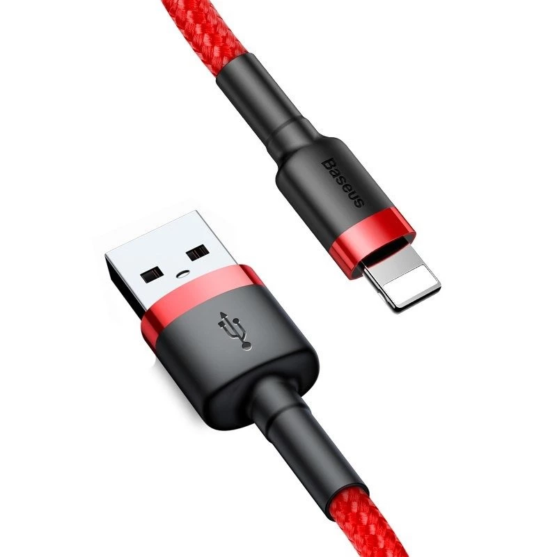 Baseus Cafule USB Lightning kábel 2,4A 1m (čierny + červený)