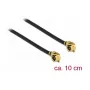 Delock 89607 anténny kábel, MHF na MHF, 10 cm, čierny