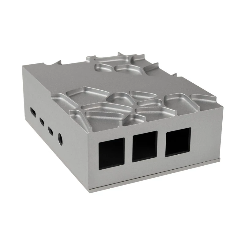 Akasa hliníková skriňa pre Raspberry Pi 4B s tepelnou sadou - strieborná (A-RA09-M1S)