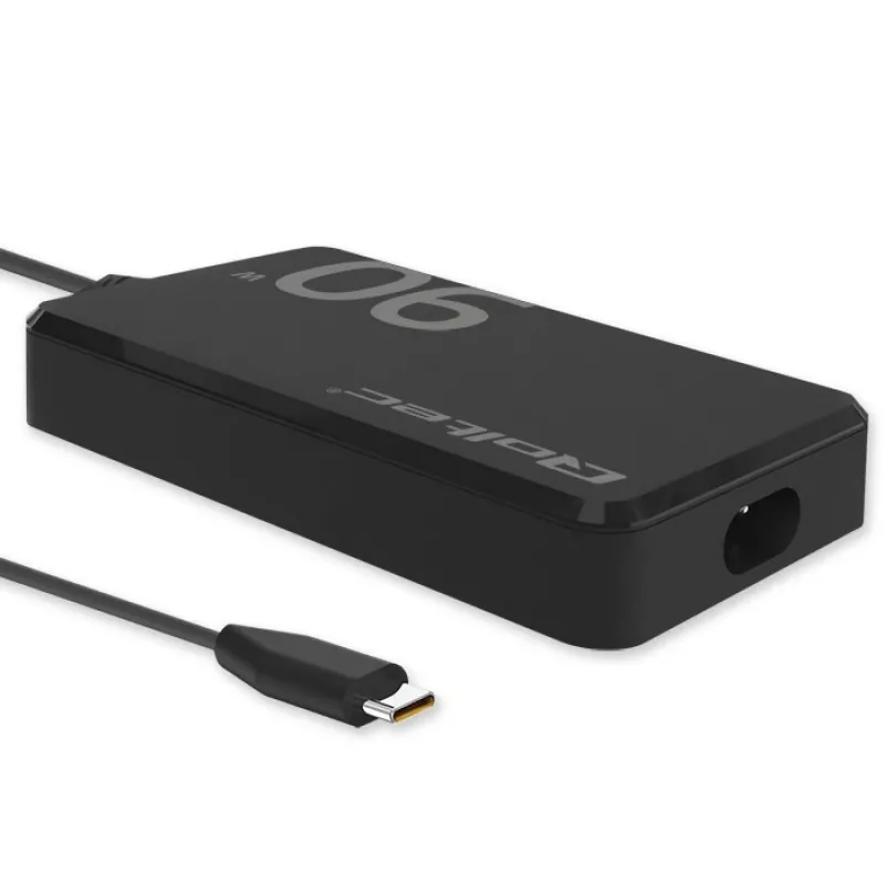Qoltec 90W GaN Super Fast SLIM nástenná nabíjačka | XP | 5-20V | 4,5A | USB-C 3.1 | notebook | MacBook | smartfón | + kábel