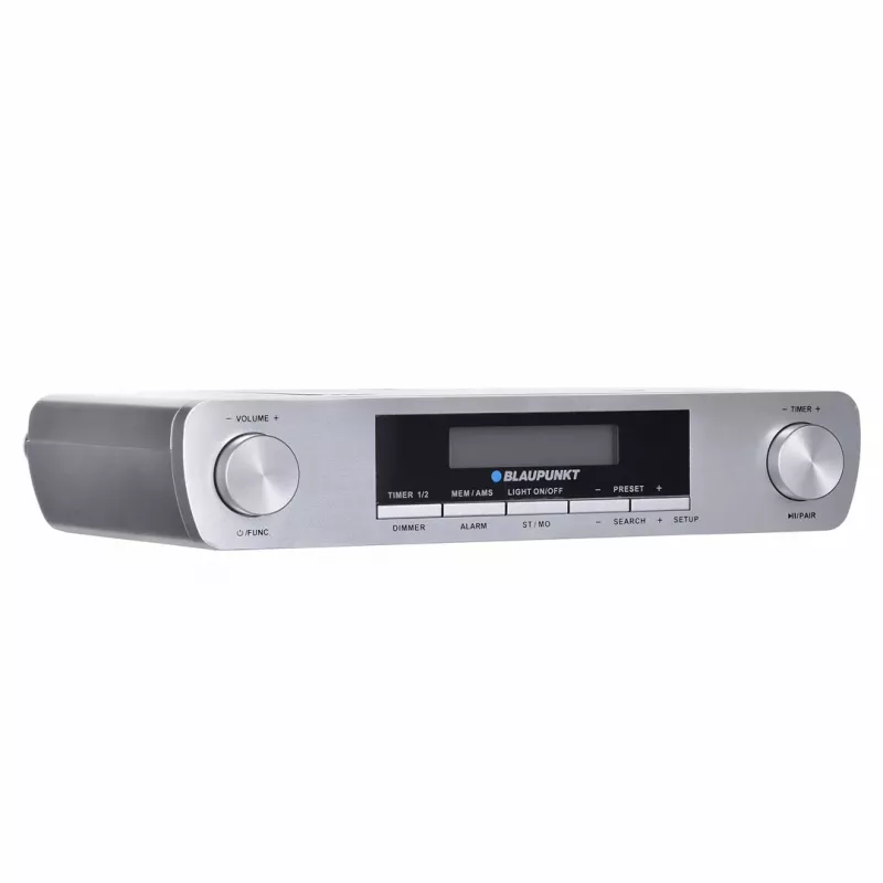 Kuchynské rádio BLAUPUNKT KR14BT s Bluetooth, UKV, LED displej, 2x0.8W, sieť/batéria, sivá