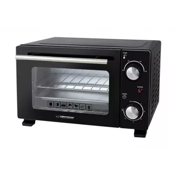 Mini rúra ESPERANZA EKO007N, 10 L, 800 W, čierna, max. 250 °C, mechanický časovač 30 min