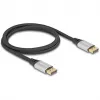 DeLOCK DisplayPort kábel 16K 60 Hz 1 m strieborný kov