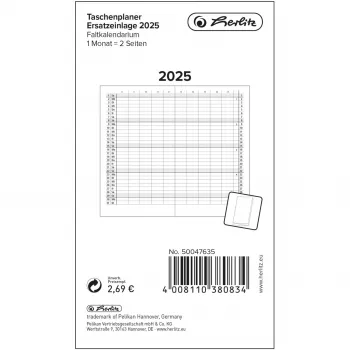 Vreckový kalendár Herlitz 50047635 32 strán čierno-biely