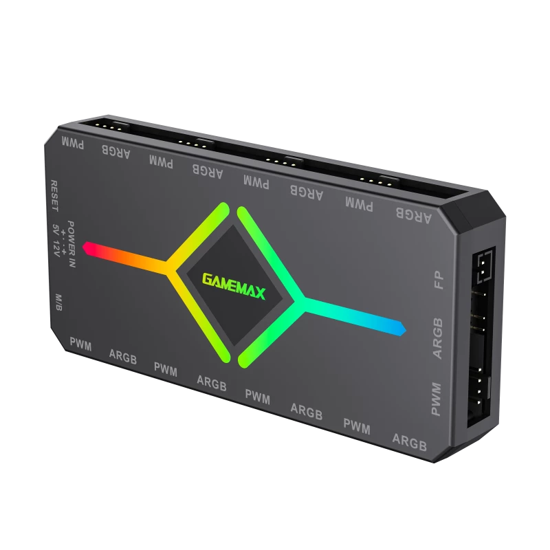 Gamemax | diaľkový ovládač | V4.0 ARGB PWM HUB BK | čierny | Gamemax