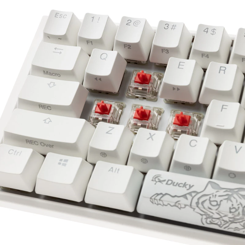Ducky One 3 Classic Pure biela mini herná klávesnica, RGB-LED - MX-červená (US) (DKON2161ST-RUSPDPWWWSC1)