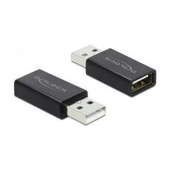 DELOCK USB 2.0 adaptér Type-A konektor samec na Type-A konektor samica dátový blokovač