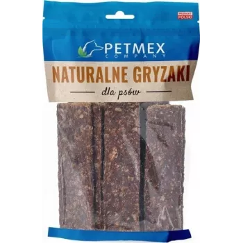 Psie maškrty PETMEX Deer Stripes žuvacie prúžky 200 g — divina, bez obilnín, pre dospelé psy