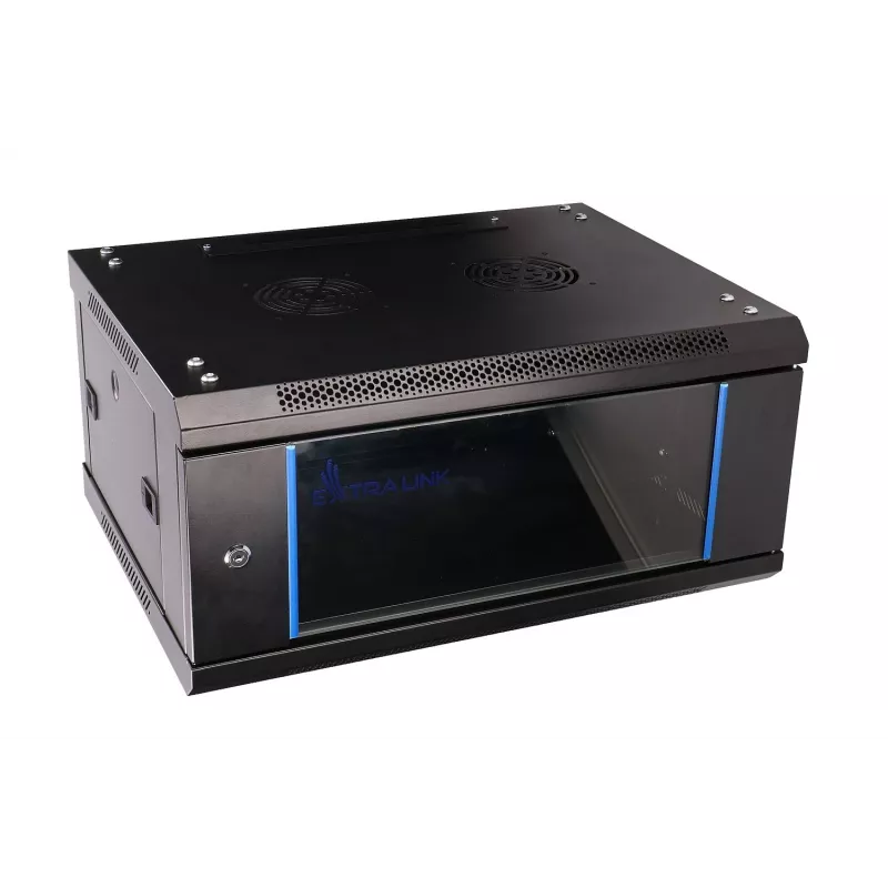 Nástenný rack Extralink 4U 600x450 čierny