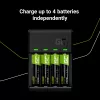 Nabíjačka batérií Green Cell GC VitalCharger USB, 4 sloty, AA/AAA, USB napájaná, čierna