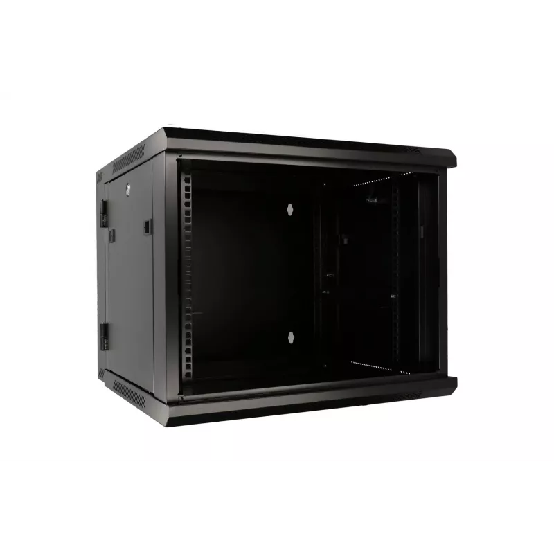 Extralink racková skriňa 9U 600x600 AZH čierna nástenná, výklopná